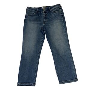 Dear John Denim Blue Jeans 32 Straight Cropped Ankle Stretch